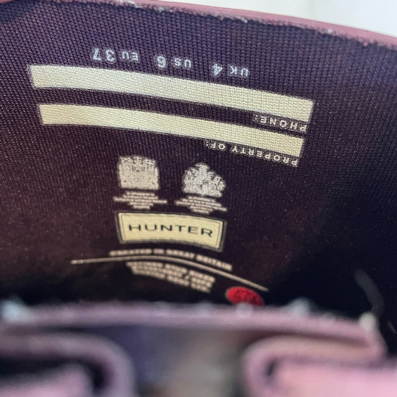 Hunter, 6, plum purple studded buckle moto waterproof midrise rain boots EUC - Picture 9 of 12